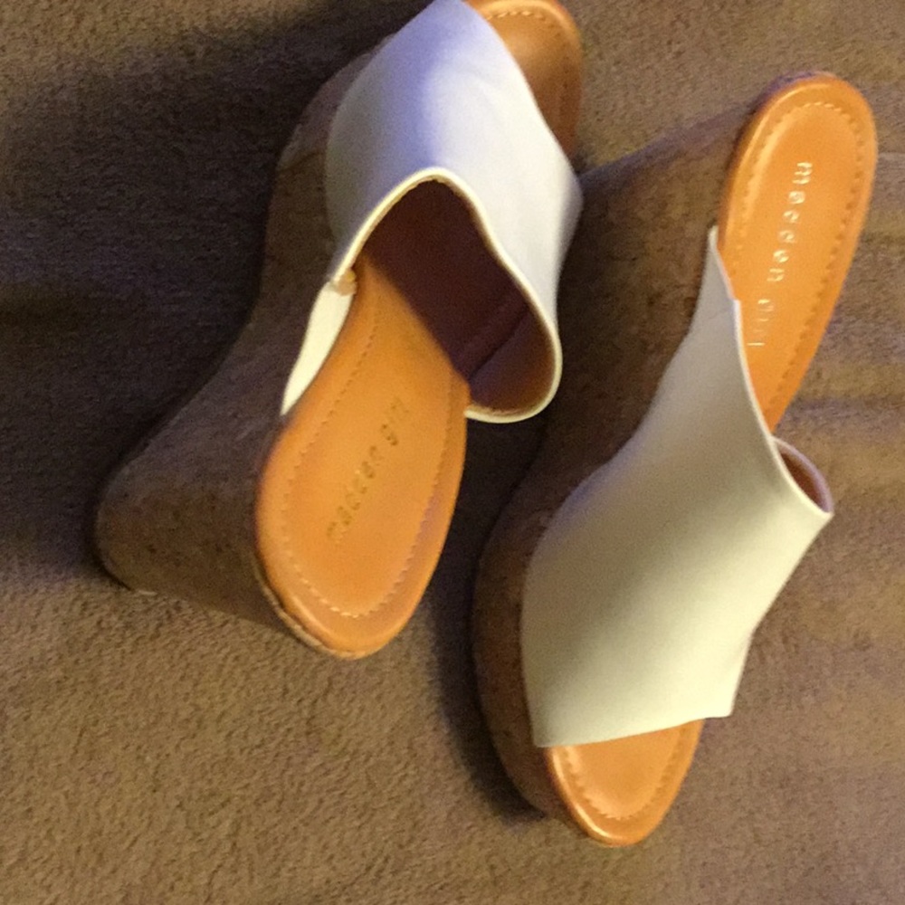 Madden Girl White Platform Wedge